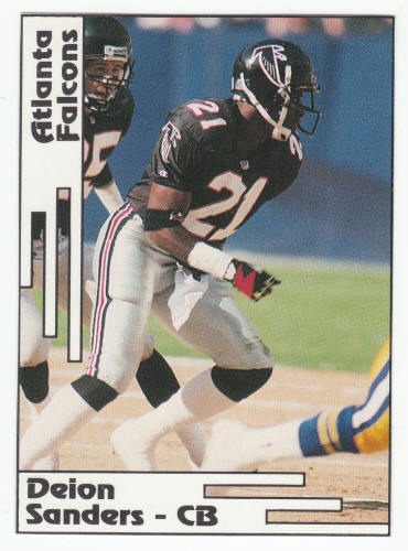 1991 1992 SCD #27 Deion Sanders Pocket Price Guide Card