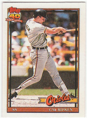 1991 Cracker Jack Topps Baseball #13 Cal Ripken Jr.