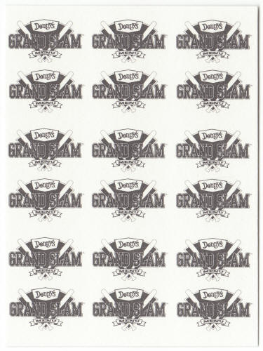 1991 Denny's Grand Slam Baseball Hologram cover slip