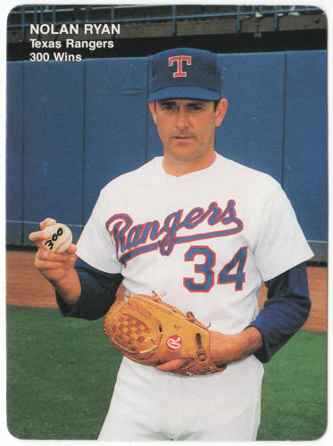 1991 Mothers Cookies 300 Wins Baseball #4 Nolan Ryan