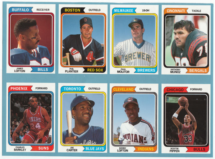 1992 Sports Card Price Guide Monthly Uncut Sheet #61 - 68
