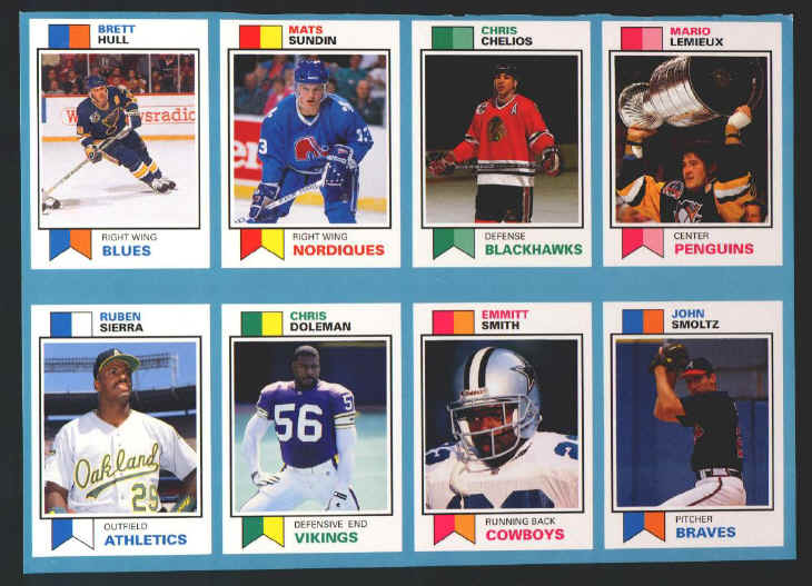 1993 Sports Card Price Guide Monthly Uncut Sheet #9 - 16