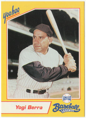 1993 Yoo-Hoo Baseball Legends Yogi Berra