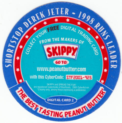 2001 Skippy CyberAction Disc #2 Derek Jeter