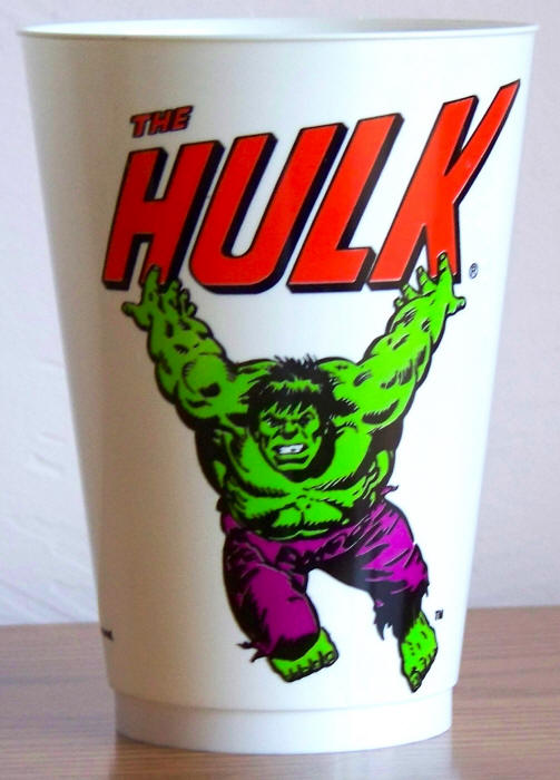 1975 Marvel Superhero 7-11 Slurpee Cup Hulk Variation 1