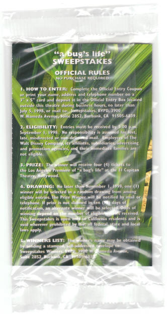 A Bugs Life Magnifying Glass Promo