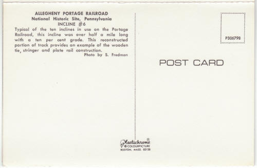 Allegheny Portage Railroad Post Card Strip 1970s