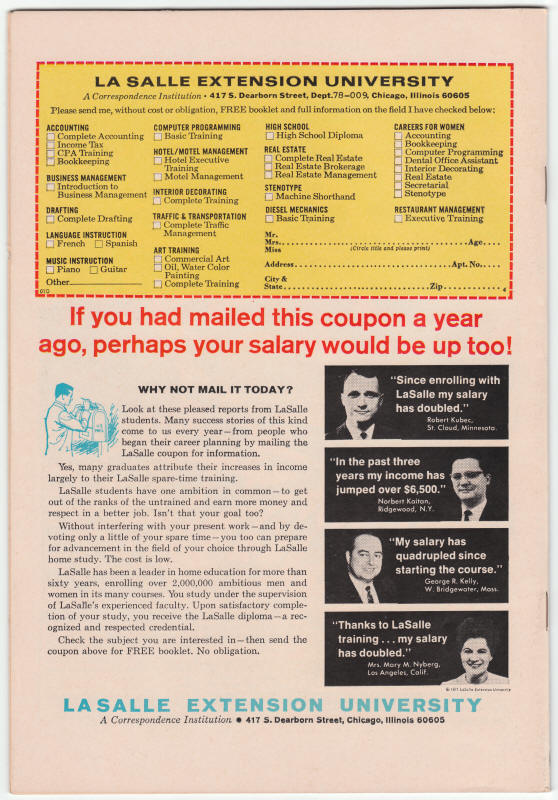 Amazing Adventures #13 back cover