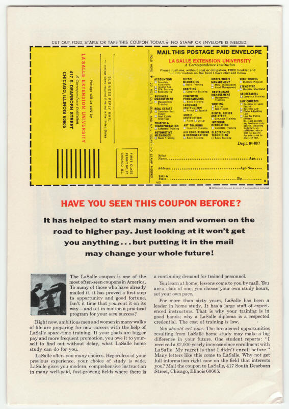 Amazing Adventures #21 back cover