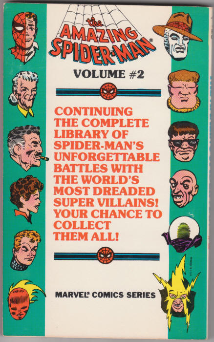 The Amazing Spider-Man Paperback 2 back cover