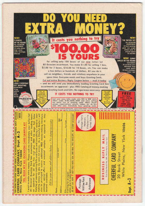 Astonishing Tales #11 back cover