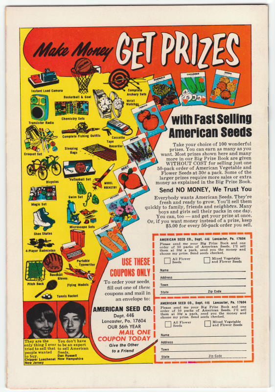 The Avengers 123 back cover