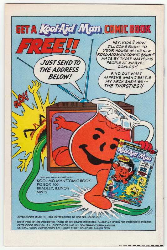 The Avengers #233 back cover