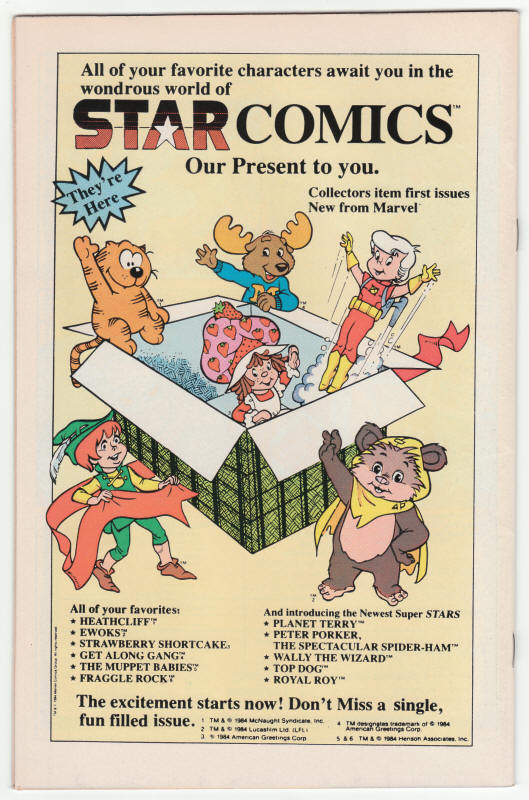 The Avengers #255 back cover