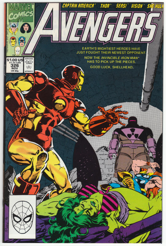 The Avengers 326 front cover
