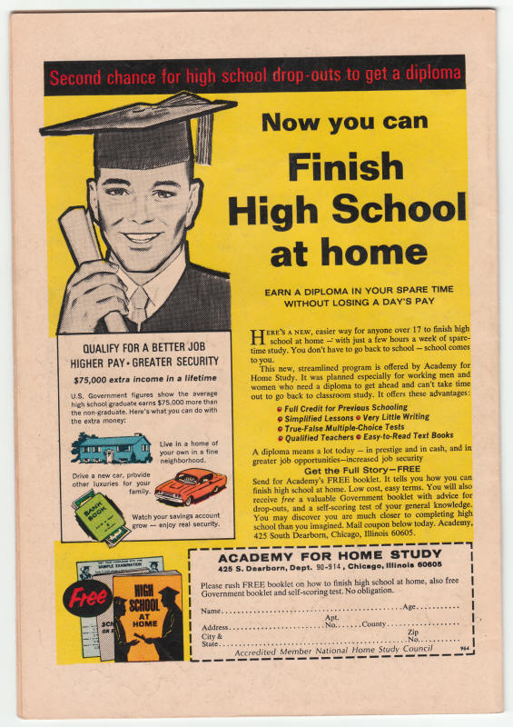 The Avengers #65 back cover