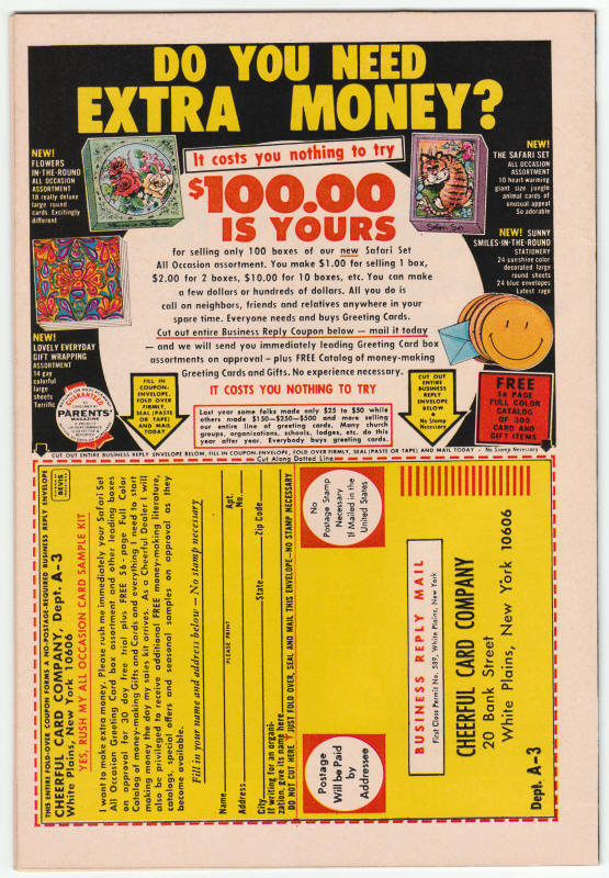 The Avengers #97 back cover