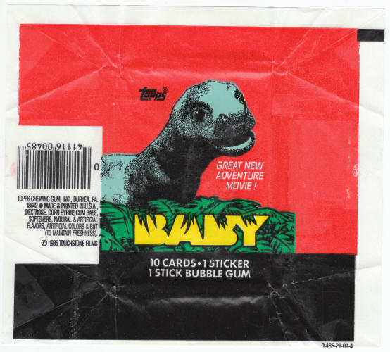 1985 Topps Baby Wax Pack Wrapper