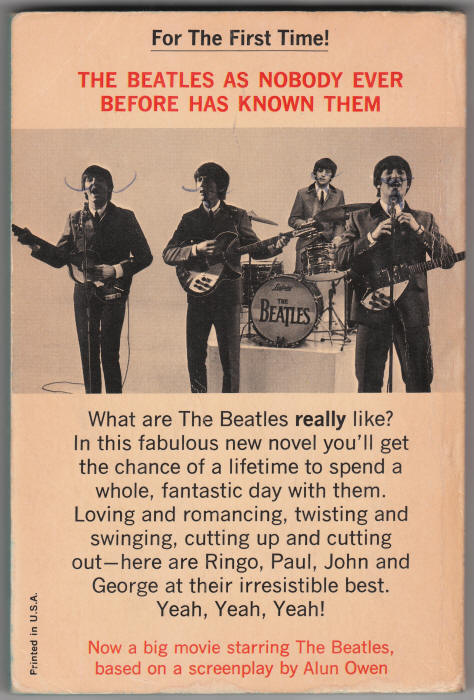 The Beatles In A Hard Days Night back cover