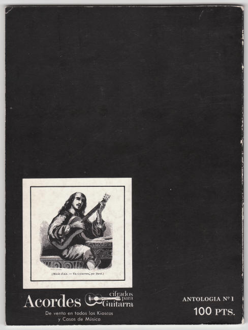 The Beatles Antologia Spanish Chord Book back cover