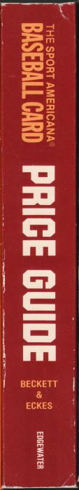 Sport Americana Baseball Card Price Guide #3 spine