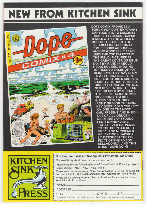 Bizarre Sex #9 back cover