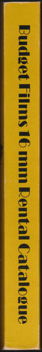 Budget Films 16mm Rental Catalogue spine