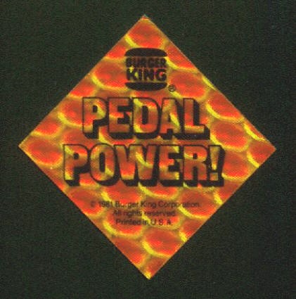 Burger King 1981 Pedal Power Sticker