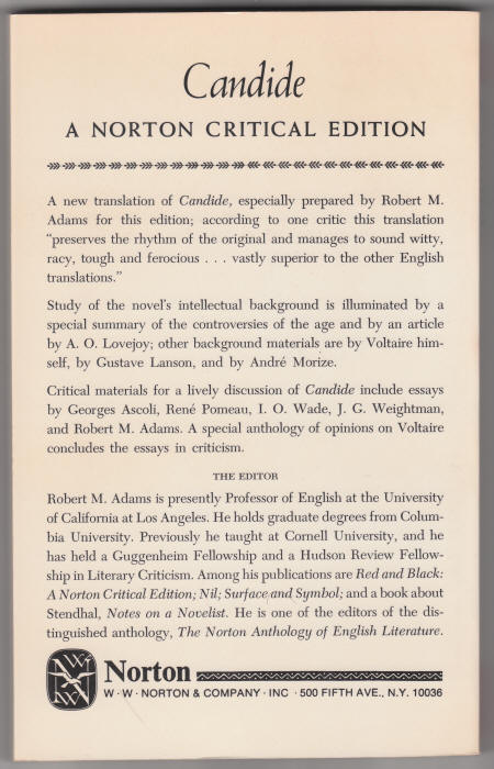Candide back cover