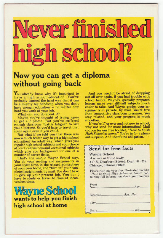 Captain America #184 back cover