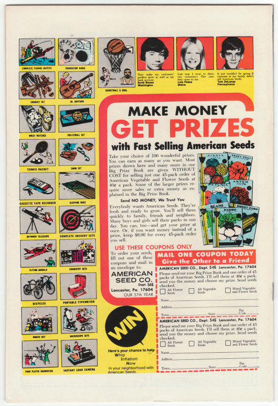 Captain America #186 back cover