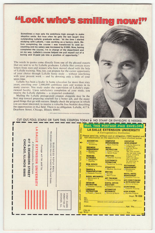 Captain America #192 back cover