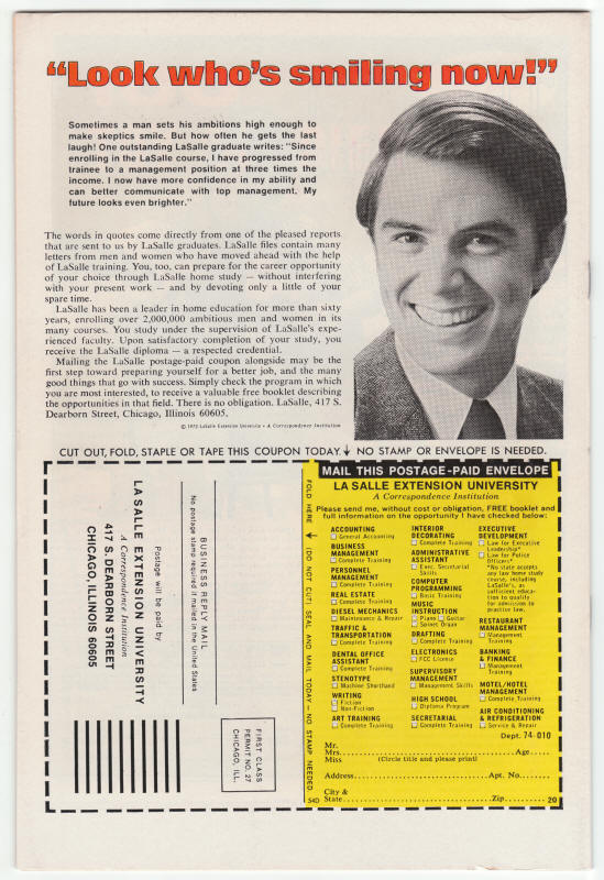 Captain America 196 F/VF back cover