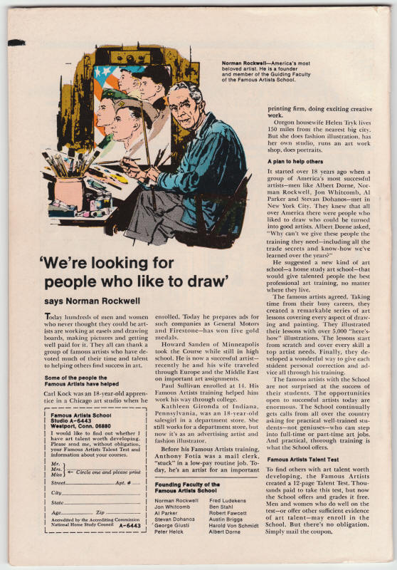 Captain America Special #1 back cover