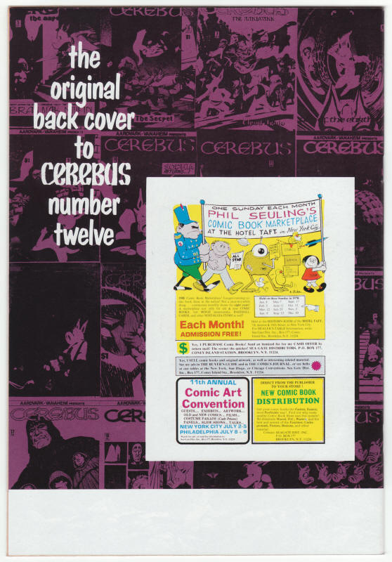 Cerebus Bi-Weekly #12 back cover