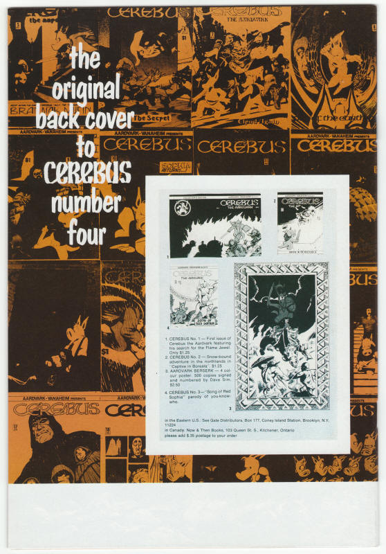 Cerebus Bi-Weekly #4 back cover