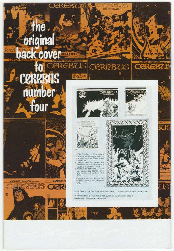 Cerebus Bi-Weekly #4 back cover