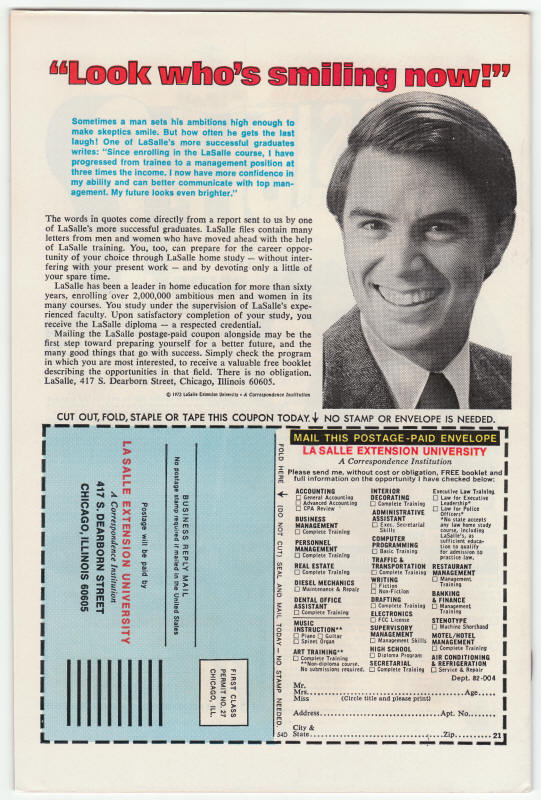 The Champions #9 VFNM back cover