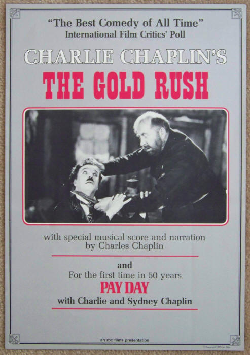 Charlie Chaplin The Gold Rush Movie Poster