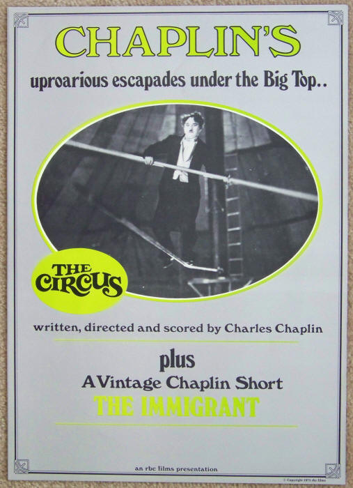 Charlie Chaplin The Circus Movie Poster