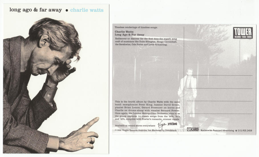 Charlie Watts 1996 Promo Post Card