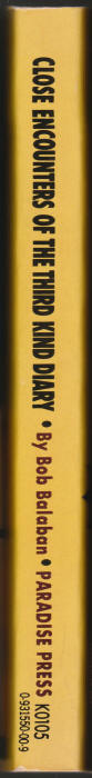 Close Encounters Of The Third Kind Diary spine