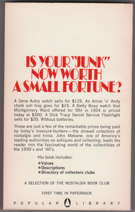 Collecting Nostalgia back cover