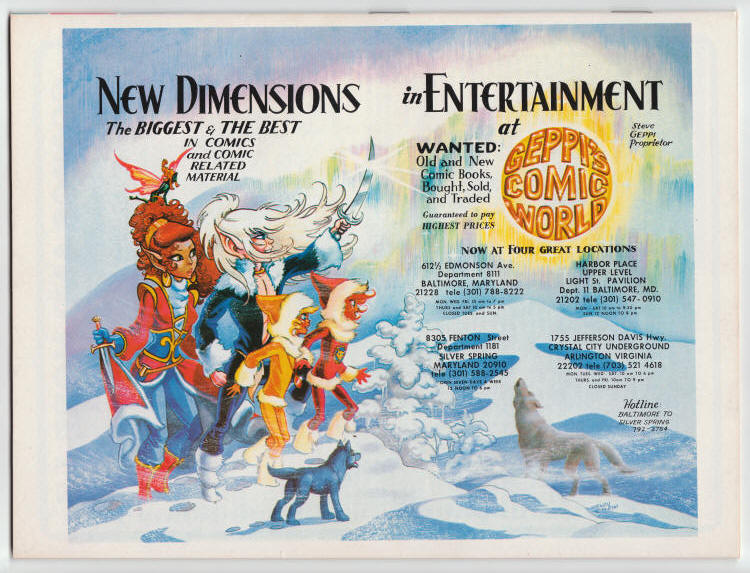 Comics Scene Magazine #5 back cover