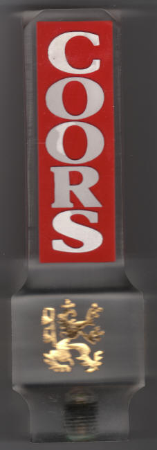 Coors Beer Vintage Acrylic Bar Tap Handle