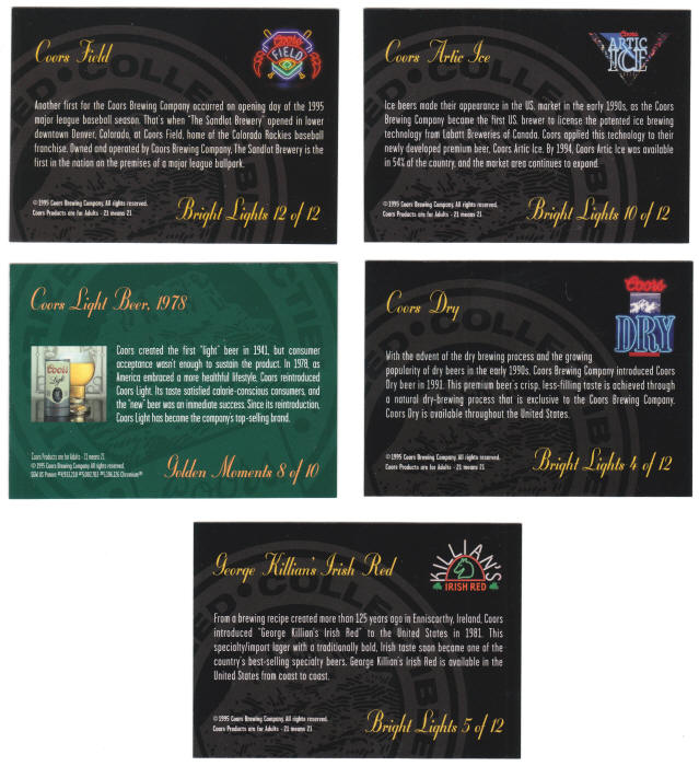 1995 Coors Collectors Chase Cards