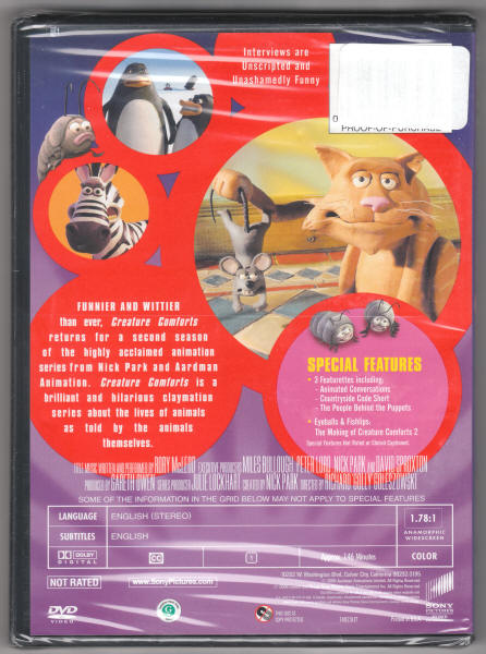 Creature Comforts Second Season DVD Set