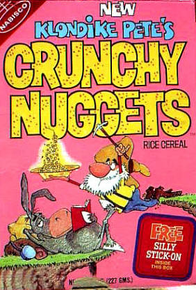 Klondike Petes Crunchy Nuggets Cereal Box front