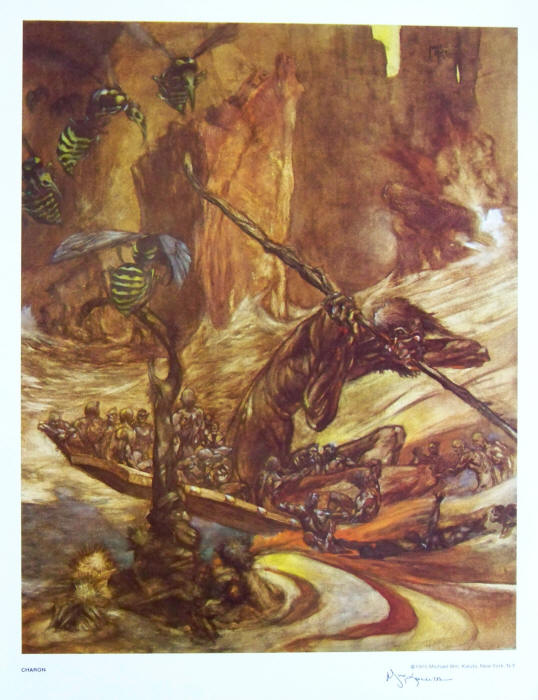 Michael Kaluta Dantes Inferno Portfolio Signed Charon Plate