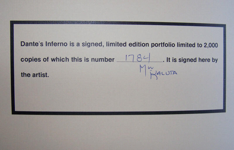 Michael Kaluta Dantes Inferno Portfolio 1784 Number